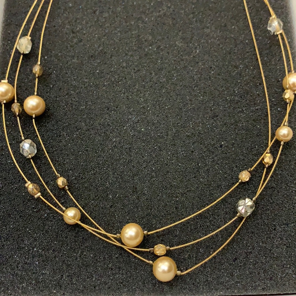 Lia Sophia Gold beaded necklace